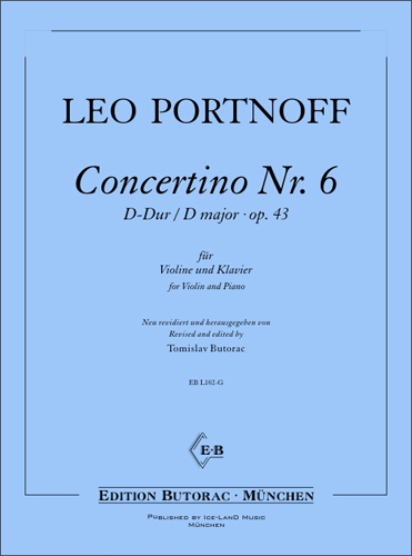 Cover - Leo Portnoff, Concertino Nr. 6 D-Dur op. 43